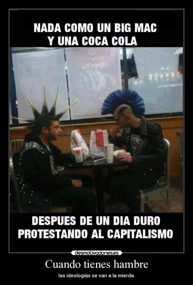 carteles comida hambre ideologia desmotivaciones