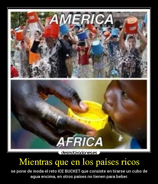 Mientras que en los países ricos -