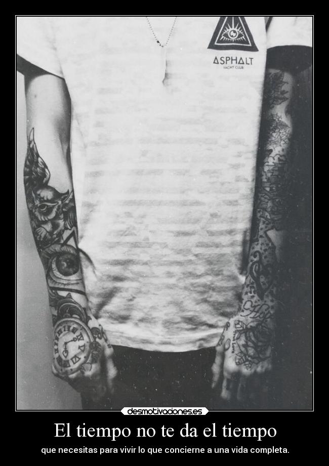 El tiempo no te da el tiempo -