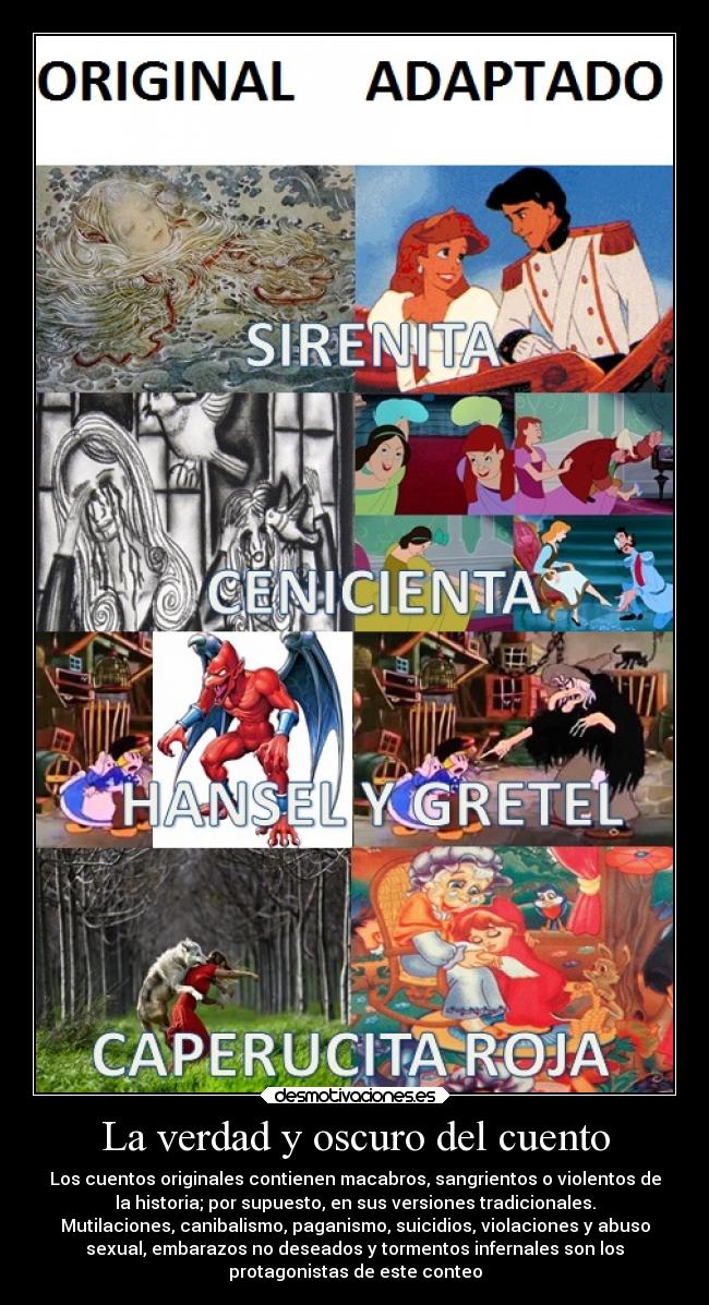 carteles desmotivaciones anime disney sirenita bella durmiente blancanieves caperucita roja cenicienta desmotivaciones