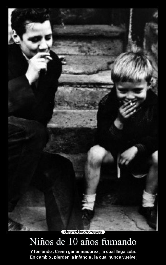 Niños de 10 años fumando - 