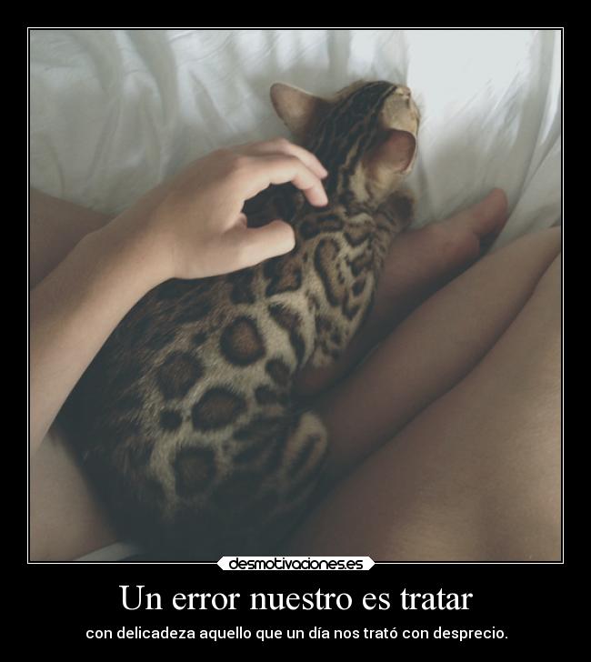 Un error nuestro es tratar - 