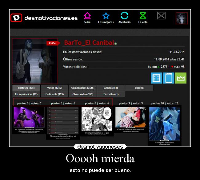 Ooooh mierda - esto no puede ser bueno.