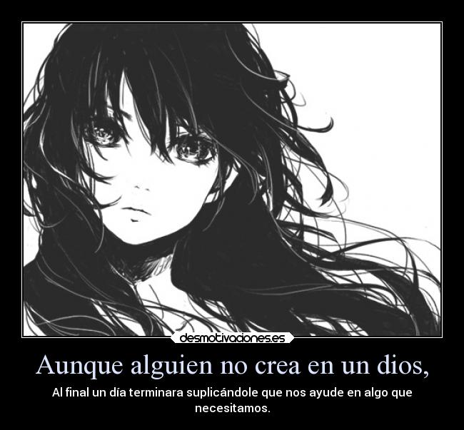 carteles dios anime desmotivaciones