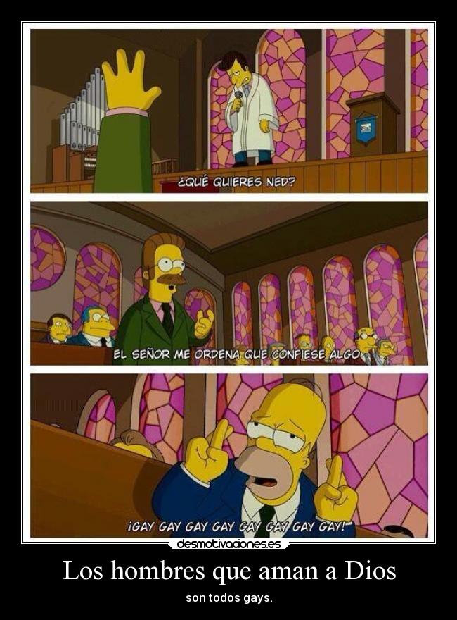 carteles dios ignorancia mentira religion estupidos ned flanders moralista desmotivaciones