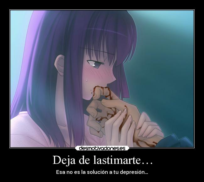 carteles dolor anime fate stay night heridas shirou desmotivaciones