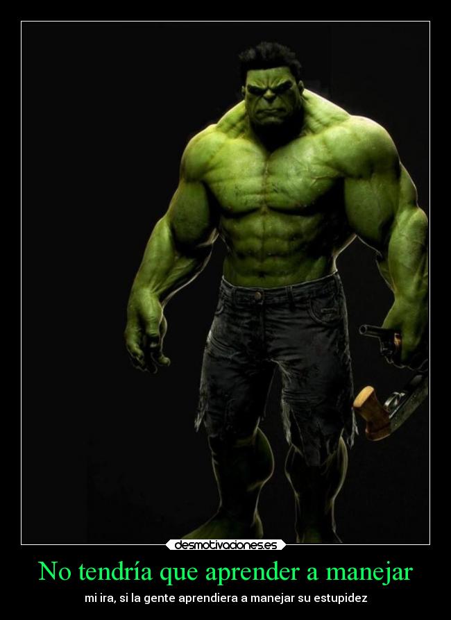 No tendría que aprender a manejar - mi ira, si la gente aprendiera a manejar su estupidez