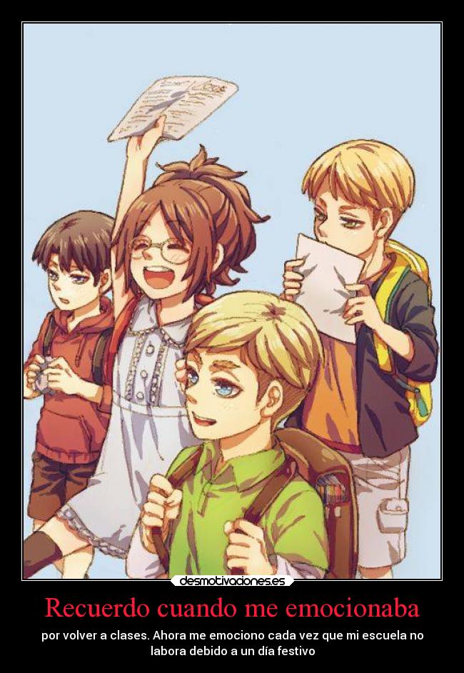 Recuerdo cuando me emocionaba -