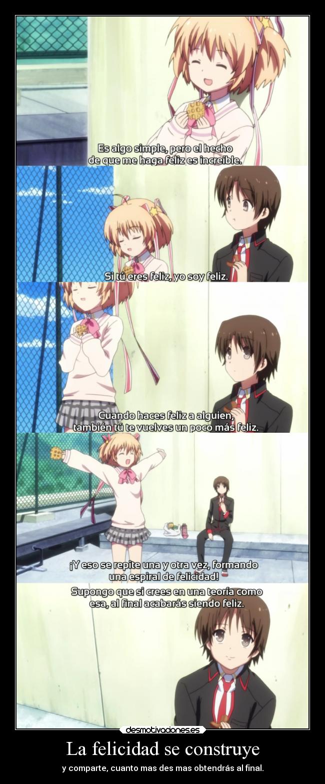 carteles felicidad amistad vida alegria felicidad anime teoria espiral construir compartir obtener raptorhunters desmotivaciones