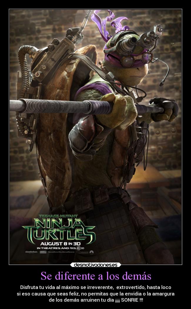 carteles felicidad donatello tmnt2014 desmotivaciones