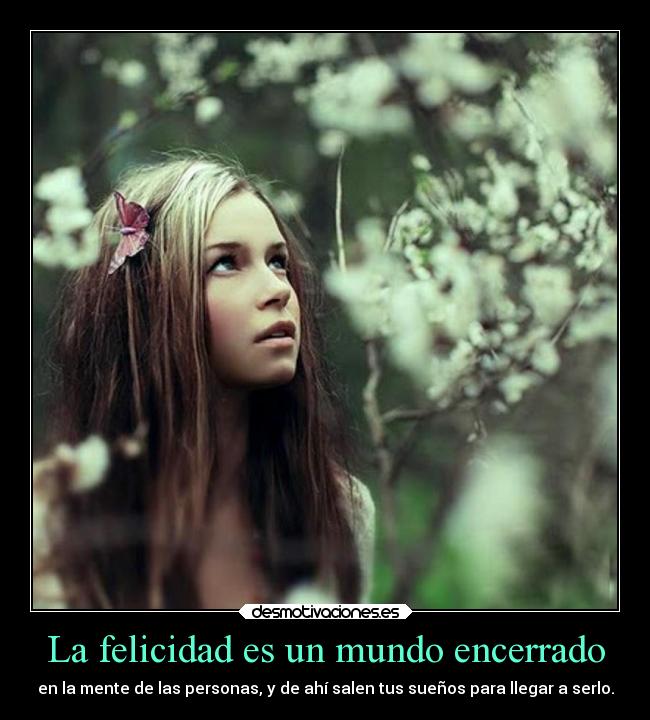 carteles felicidad mundo vida detumentelafelicidadydeahitussuenosporllegaraserlo desmotivaciones