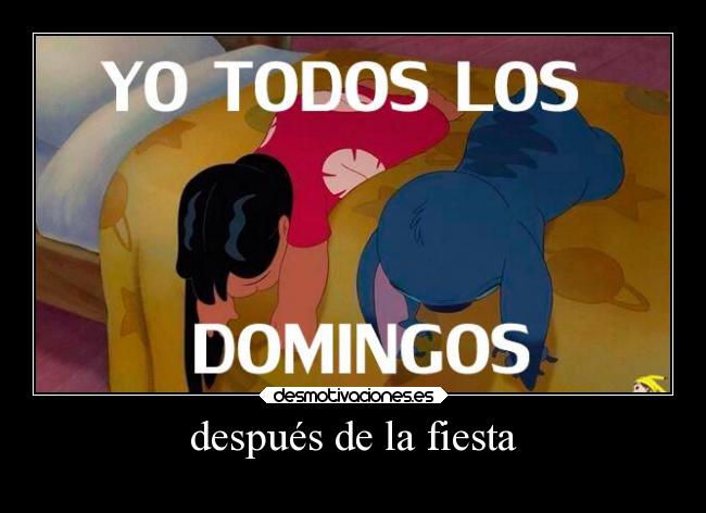 después de la fiesta -