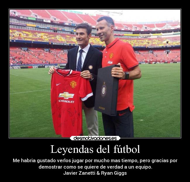 carteles futbol futbol javier zanetti ryan giggs inter milan manchester united desmotivaciones
