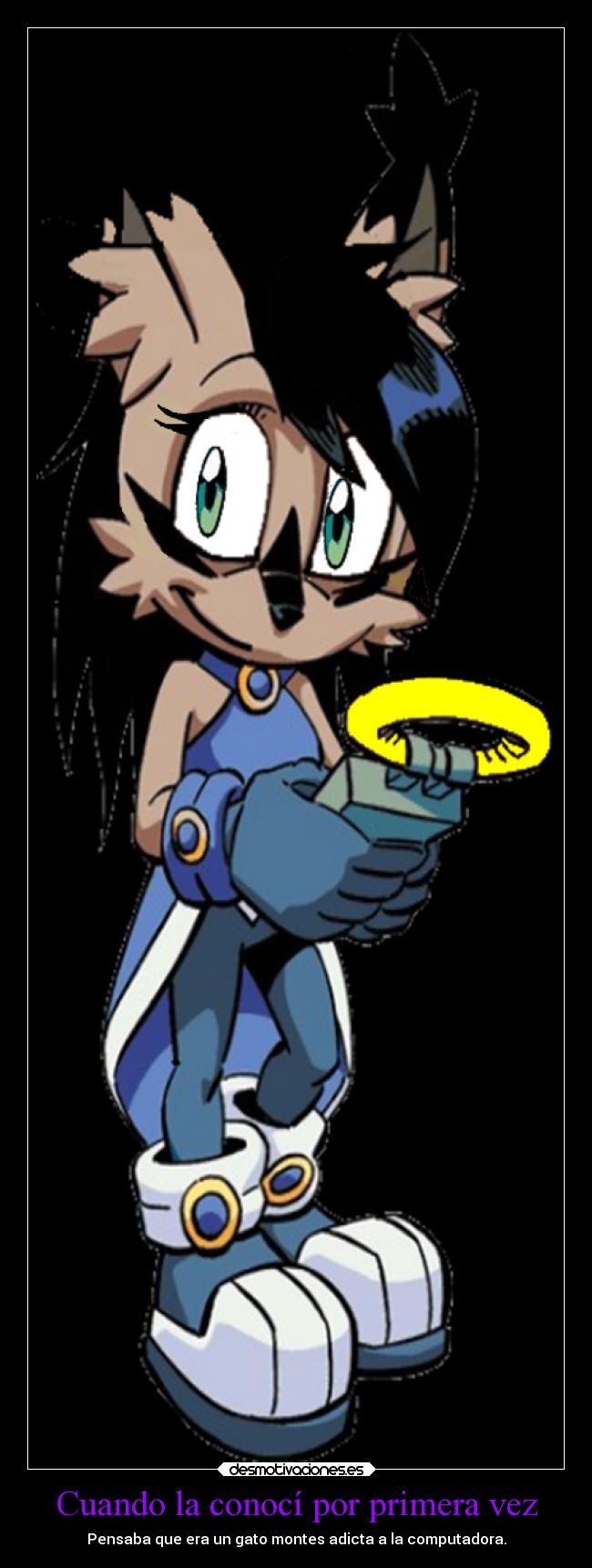 Cuando la conocí por primera vez - Pensaba que era un gato montes adicta a la computadora.