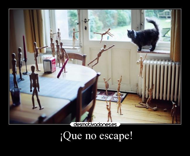 ¡Que no escape! -