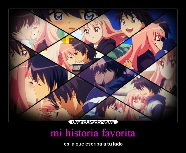 carteles historia historia amor anime zero tsukaima desmotivaciones