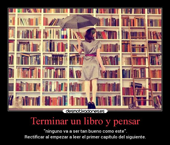 carteles historia literatura frases arte leer libro capitulo bueno pensar rectificar empezar siguiente desmotivaciones