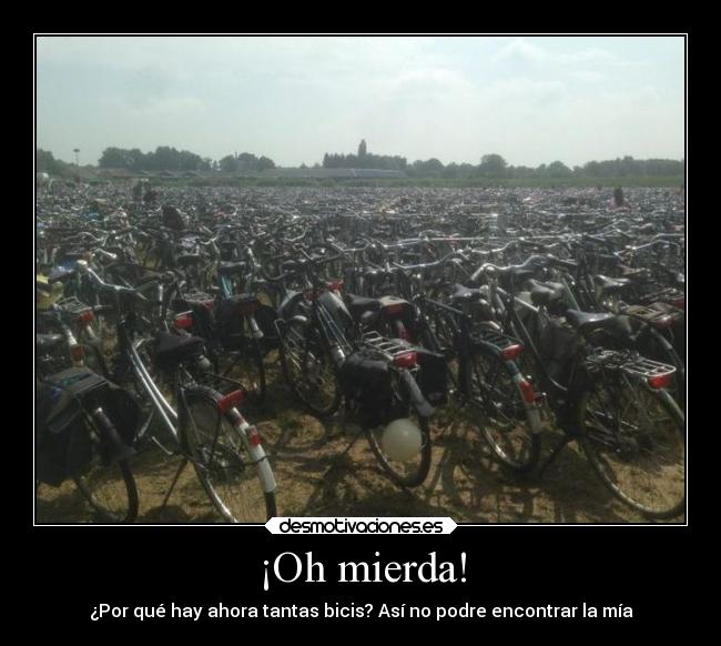 carteles humor bicis aparcamiento encontrar desmotivaciones