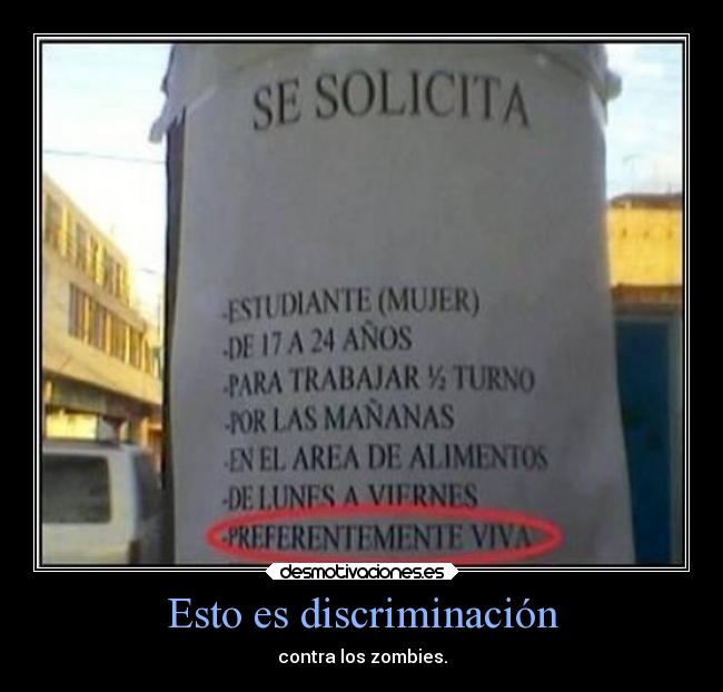 Esto es discriminación -