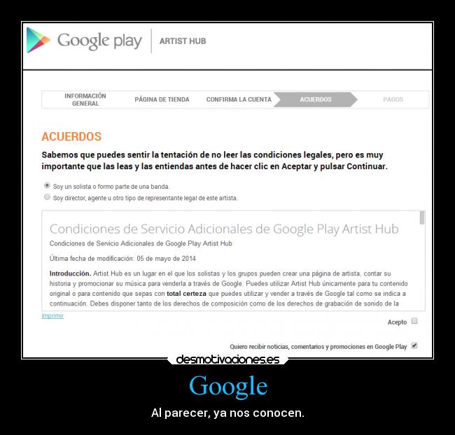 Google - Al parecer, ya nos conocen.