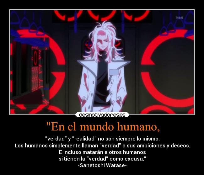 carteles mundo mundo anime mawaru penguindrum frase sanetoshi watase humano verdad desmotivaciones