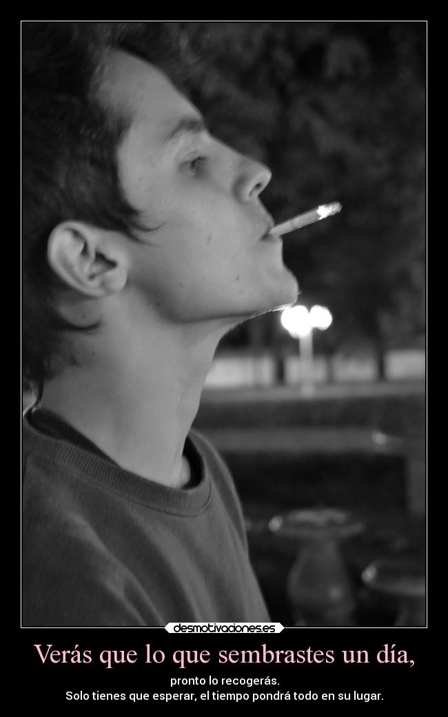 Verás que lo que sembrastes un día, - 