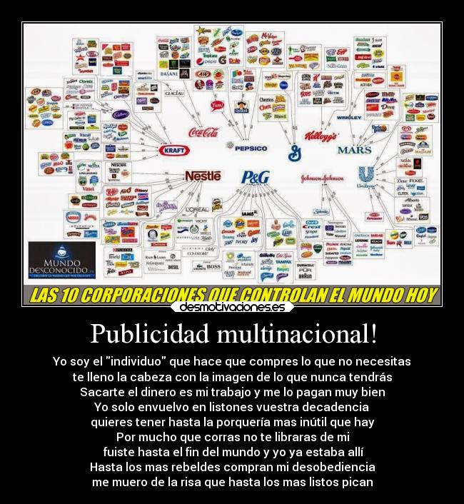 carteles mundo enemigo publicidad multinacional duenos desmotivaciones