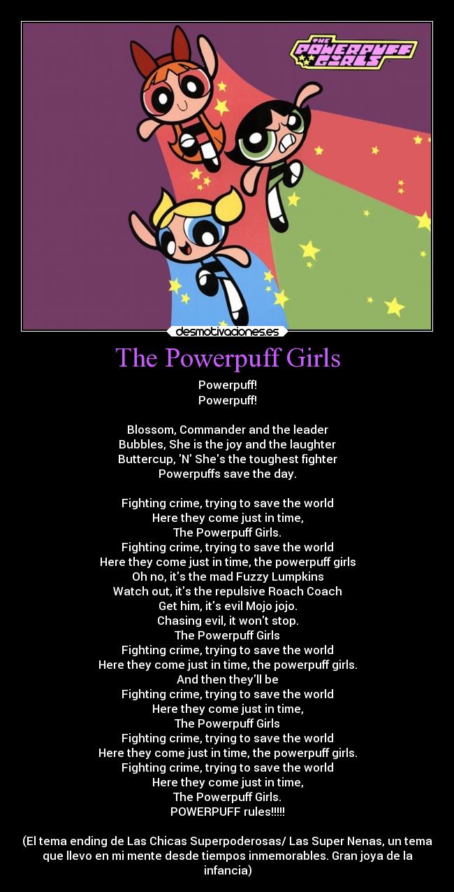 carteles musica infancia bombon burbuja bellota the powerpuff girls las chicas superpoderosas ejercitodemar desmotivaciones