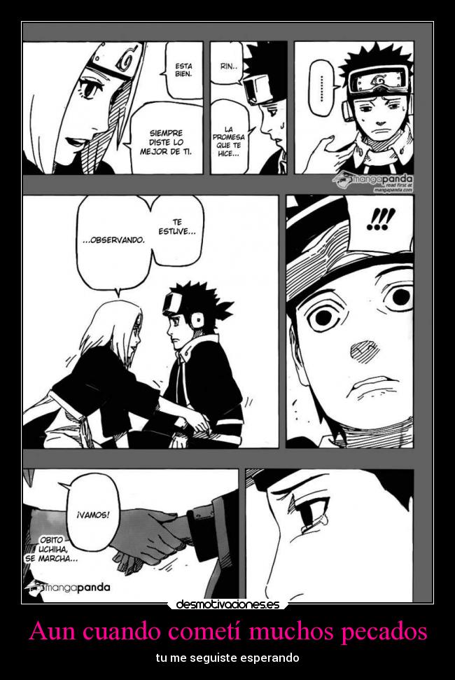 carteles naruto anime abito rin muertos vuelven encontrar desmotivaciones