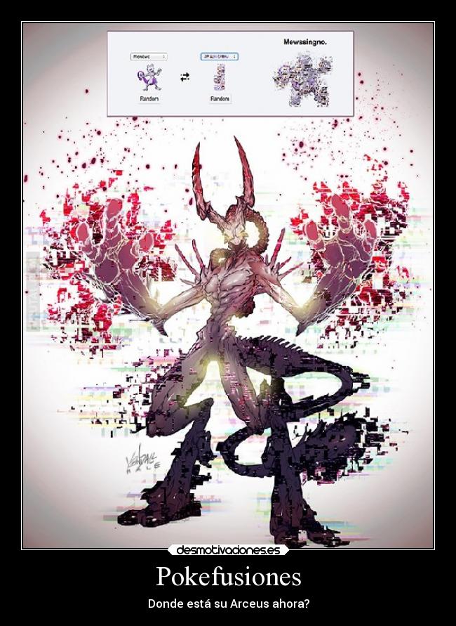 carteles pokemon pokefusiones poke fusiones mewtwo missingno arceus epico desmotivaciones