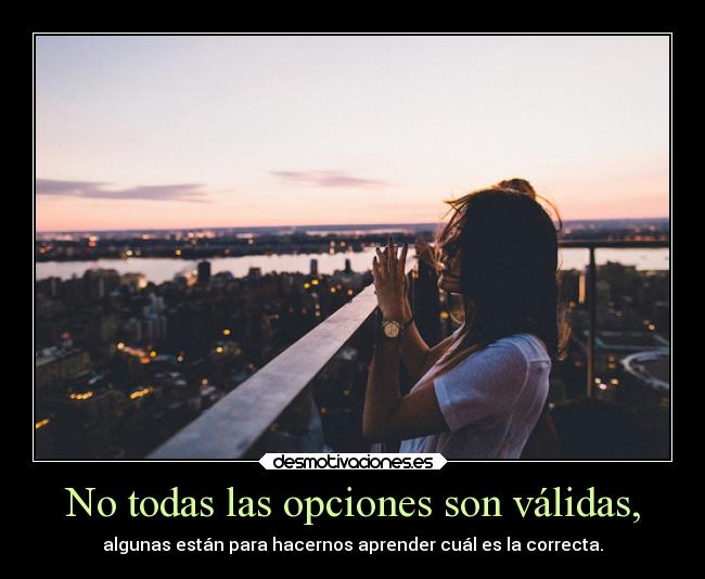 No todas las opciones son válidas, - 