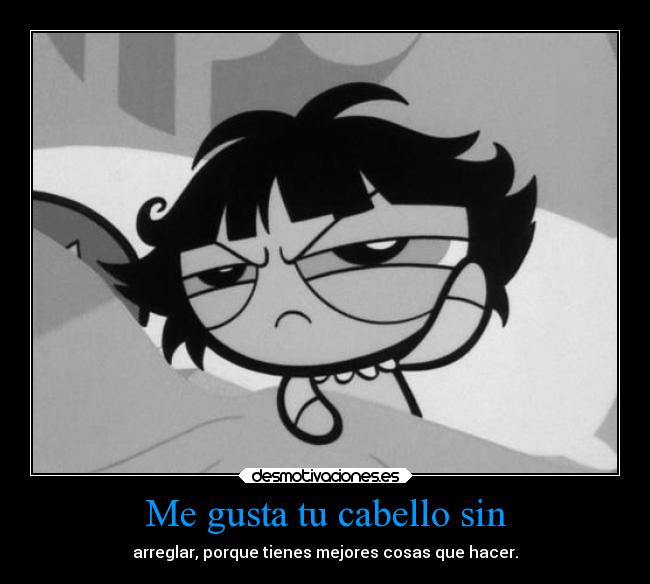 Me gusta tu cabello sin - arreglar, porque tienes mejores cosas que hacer.