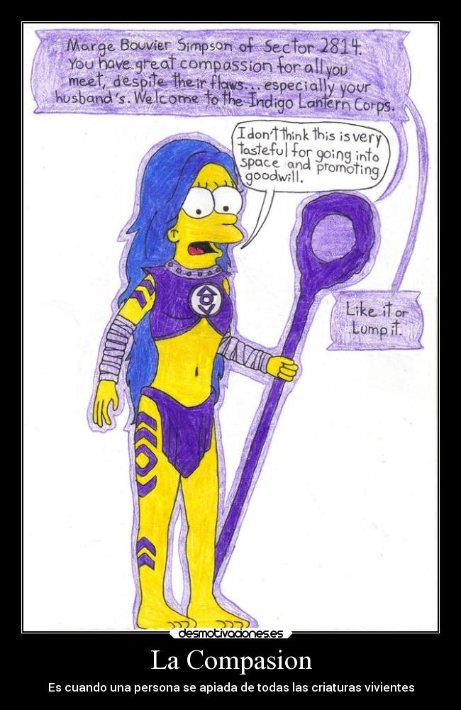 carteles simpsons compasion marge desmotivaciones