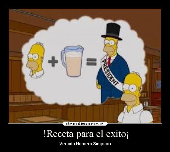 carteles simpsons homero presidente ebrio moe szyslak desmotivaciones