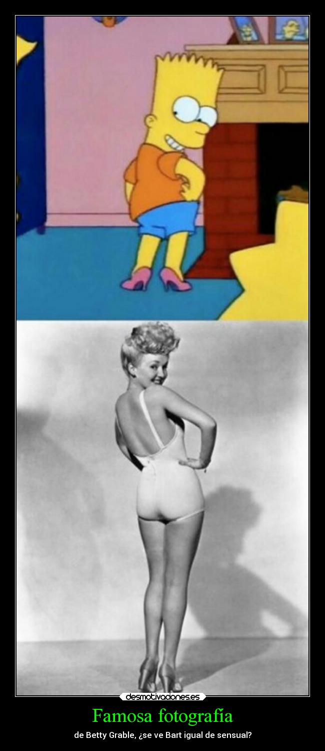 Famosa fotografía - de Betty Grable, ¿se ve Bart igual de sensual?
