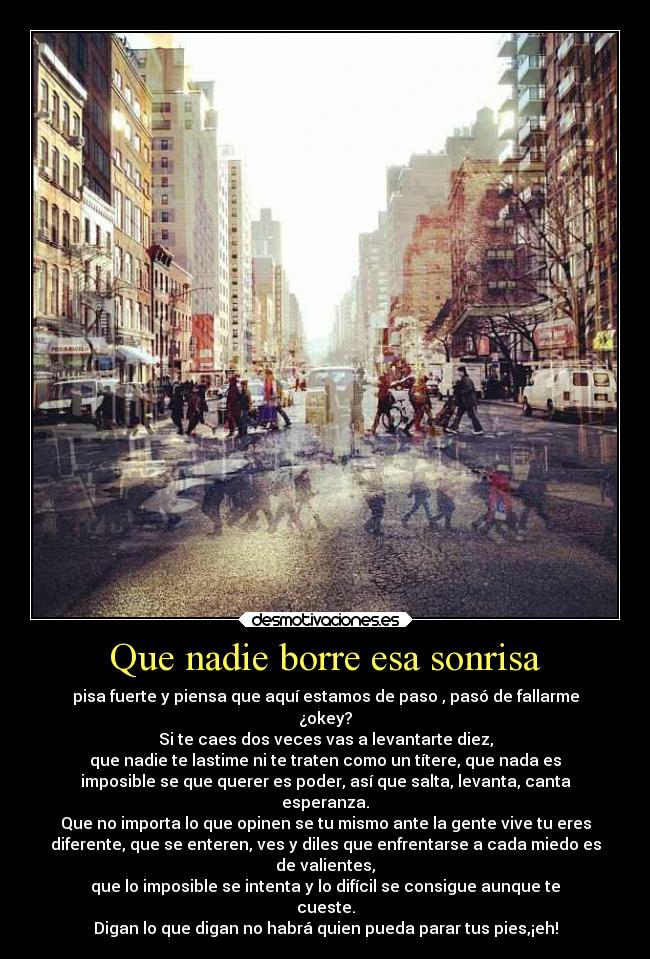 Que nadie borre esa sonrisa -