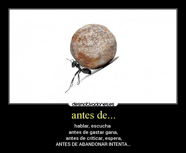antes de... -