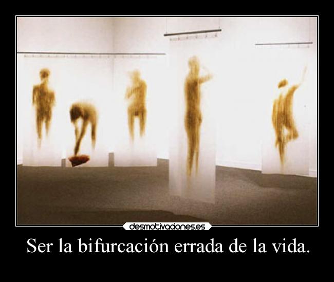 Ser la bifurcación errada de la vida. - 