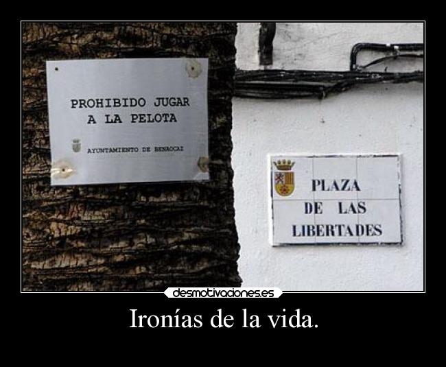 Ironías de la vida. - 