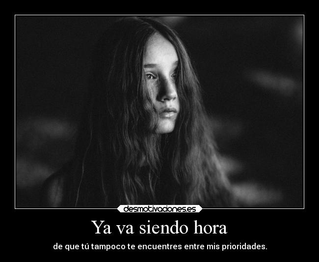 Ya va siendo hora -