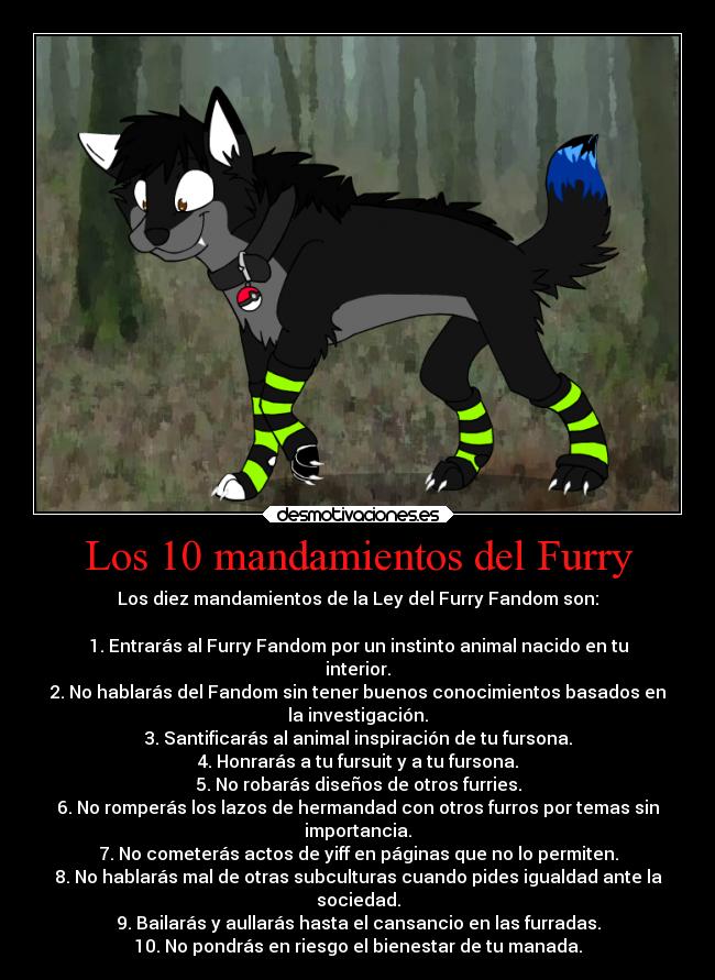Los 10 mandamientos del Furry -