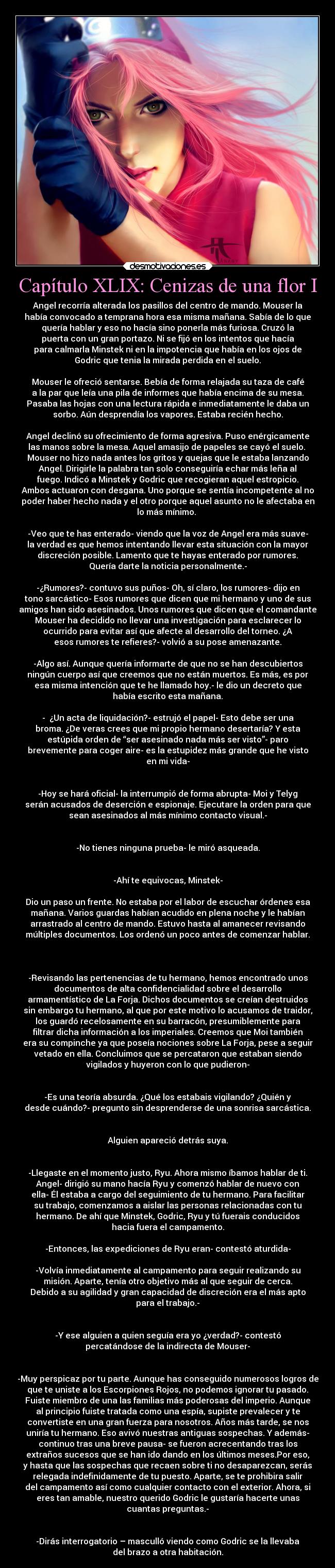 Capítulo XLIX: Cenizas de una flor I -