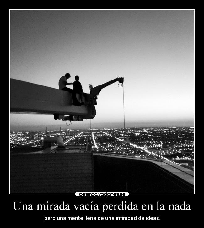 Una mirada vacía perdida en la nada - 