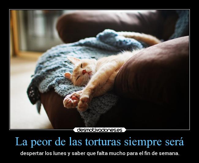 La peor de las torturas siempre será -