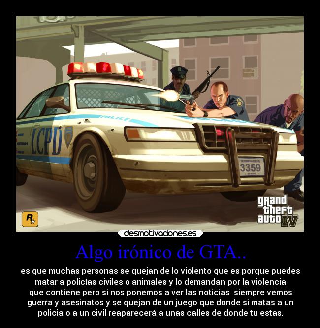 Algo irónico de GTA.. -