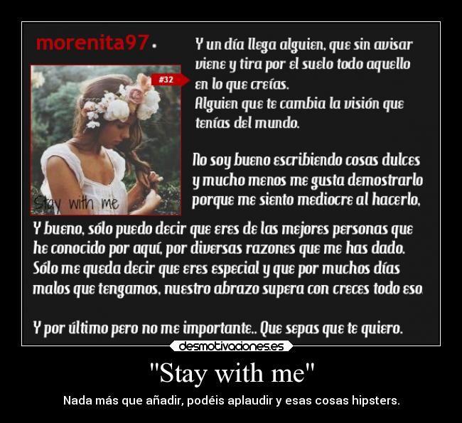 Stay with me - Nada más que añadir, podéis aplaudir y esas cosas hipsters.