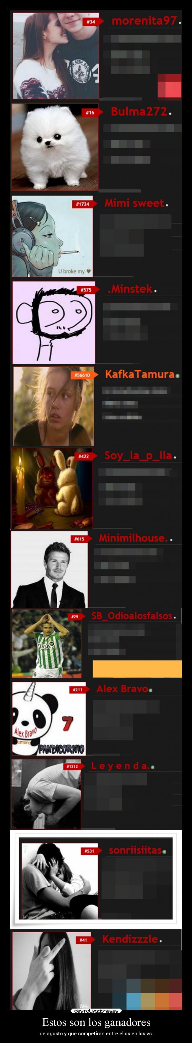 Estos son los ganadores - 