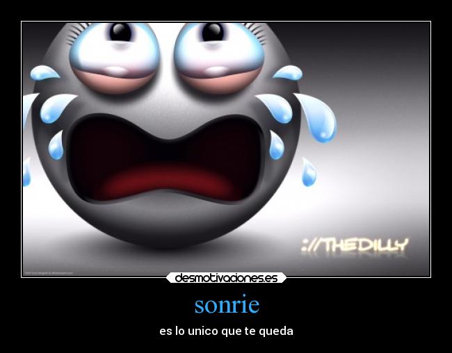 sonrie - es lo unico que te queda