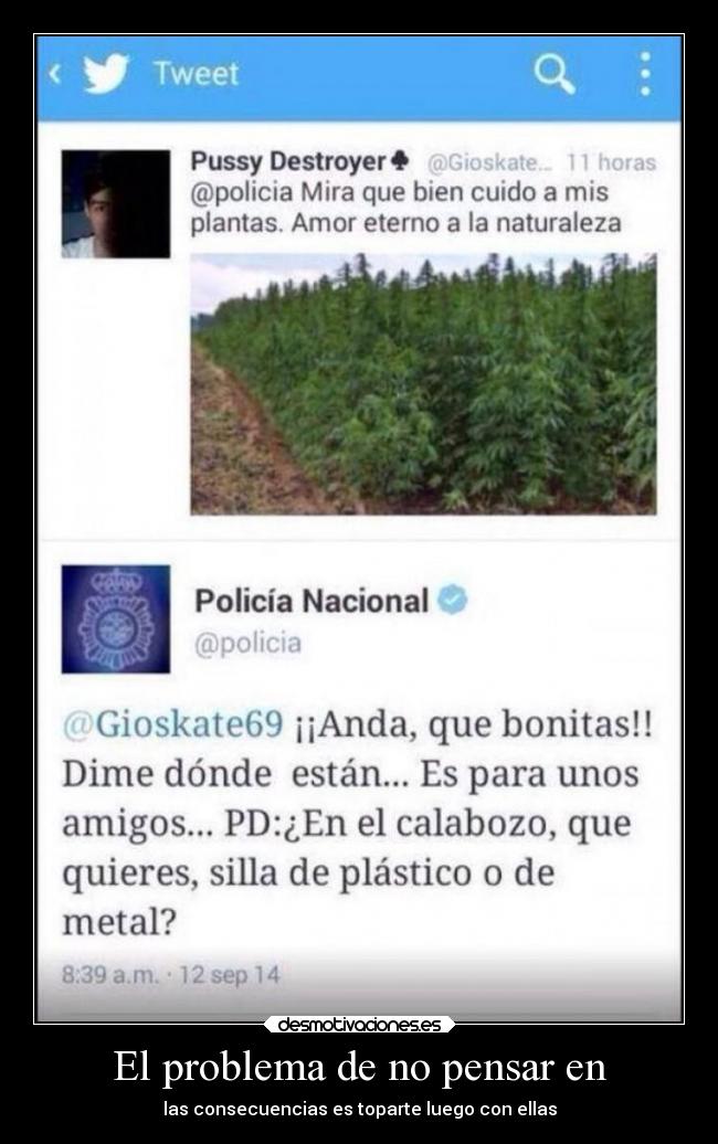 El problema de no pensar en -