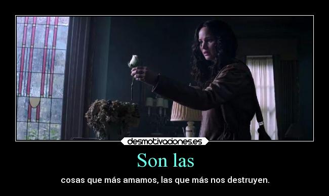 Son las - cosas que más amamos, las que más nos destruyen.